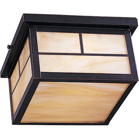 Maxim Lighting Coldwater 2-Light 9.25" Wide Burnished Outdoor Flush Mount Light 4059HOBU